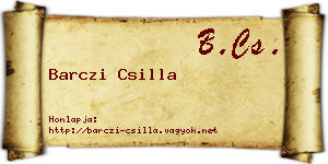 Barczi Csilla névjegykártya